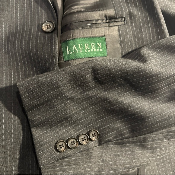 Lauren Ralph Lauren Other - Polo Ralph Lauren Mens 44‎ L Wool Blazer Sport Coat Jacket Gray Striped
